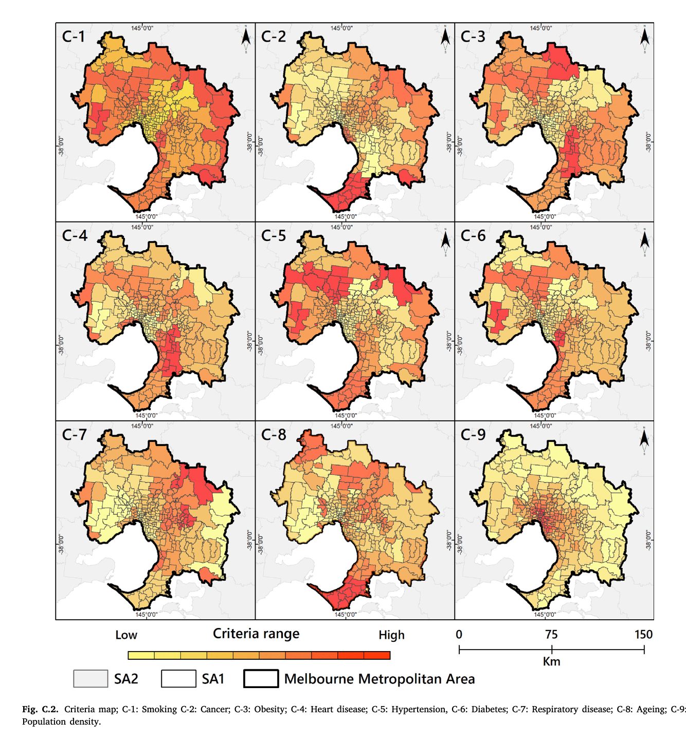Criteria maps for vaccination priority